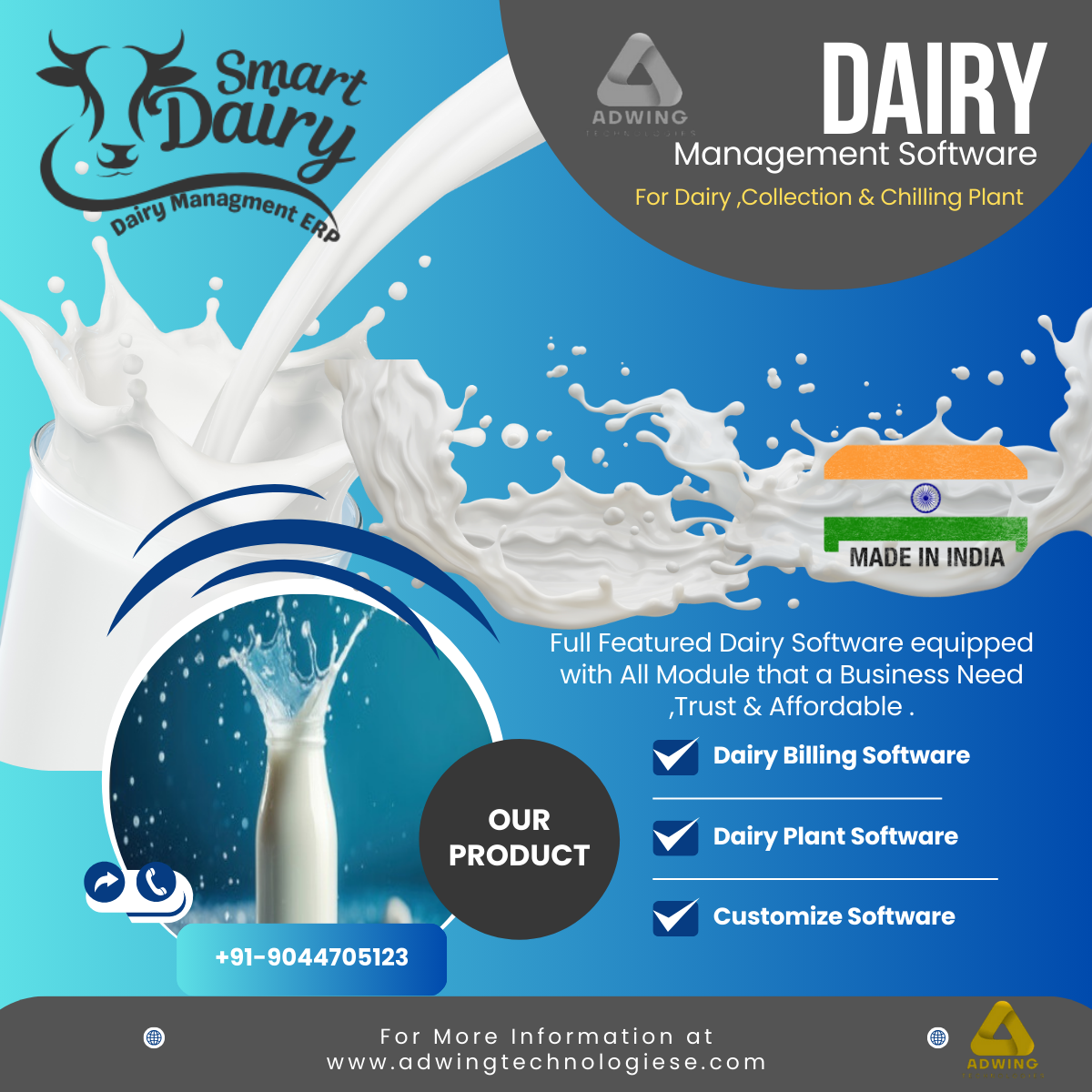 dairy software Dairy Milk ERp Software