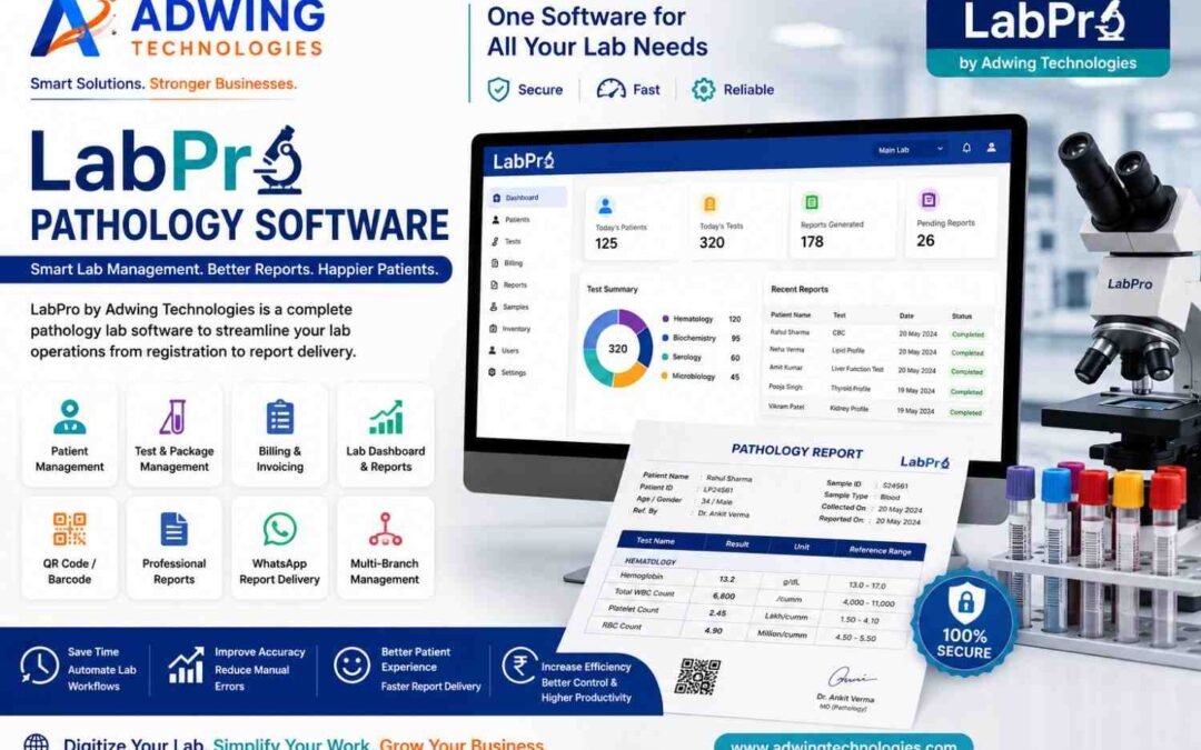 Best Offline Pathology Software : LabPro By Adwing Technologies