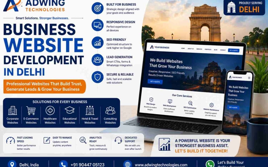 Business Website Development in Delhi | Adwing Technologies
