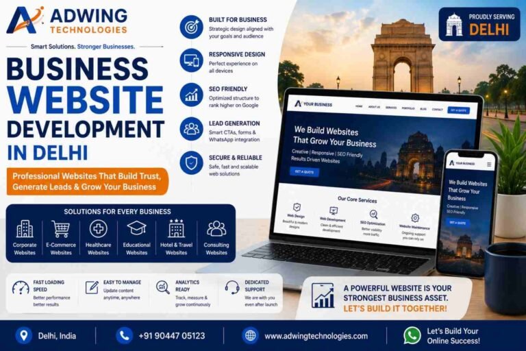 Business Website Development in Delhi | Adwing Technologies
