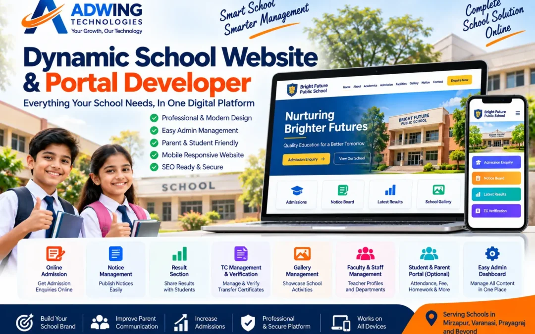 Dynamic School Website & School Portal Developer | Adwing Technologies