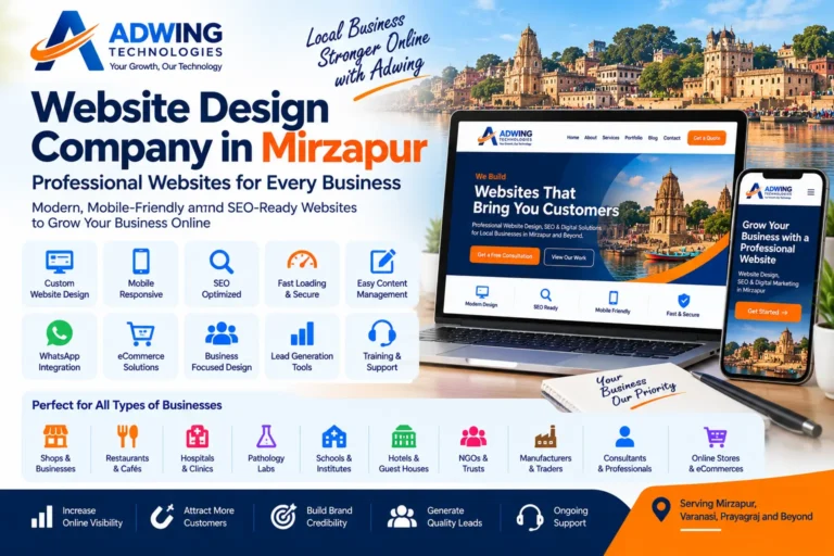 Website Design Company in Mirzapur – Adwing Technologies