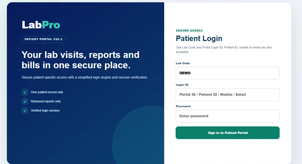 LabPro patient portal login and pathology report access